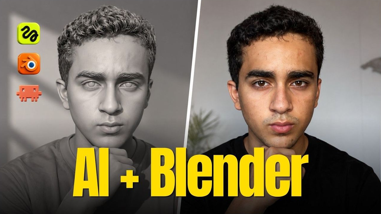 استخدام Blender بالذكاء الاصطناعي مع Higgsfield وClaude